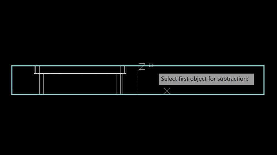 A drawing of a table
